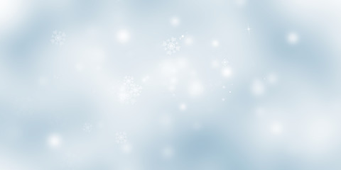white and gray Christmas light with snowflake bokeh background, Winter backdrop wallpaper.