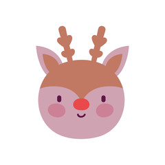 merry christmas celebration cute reindeer head