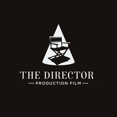 Classic spotlight chair film director logo design