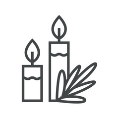 Line icon candles