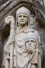 Fototapeta na wymiar Sculpture on the Exterior of Exeter Cathedral