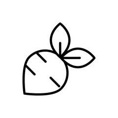 beet vegetable rural agriculture thick line