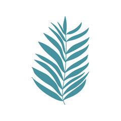 palm leaf tropical botanical icon