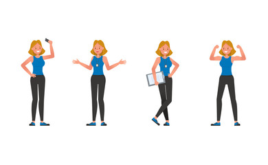 Fototapeta premium Fitness trainer character vector design. Woman dressed in sports clothes. no5