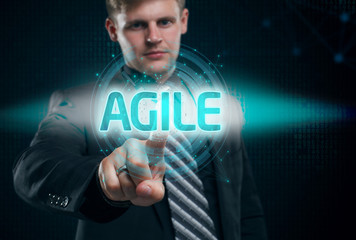 Business, technology, internet and networking concept. Agile Software Developmen.