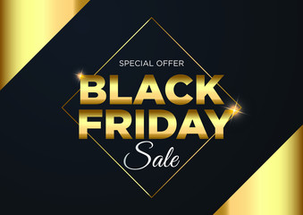 Black Friday Special Offer Sale Gold Luxury
