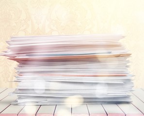 Stack of Envelopes / Files / Documents