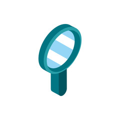magnifier social media isometric icon
