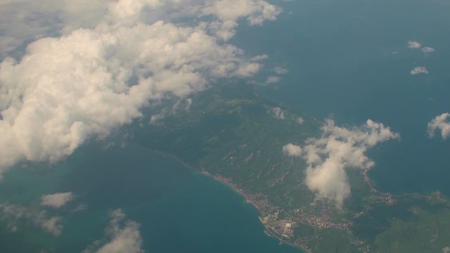 Aerial View of Mabini Municipality, Luzon Island, Philippines