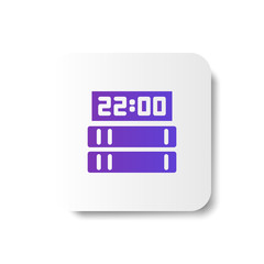 stack of book with digital timer icon in smooth gradient color
