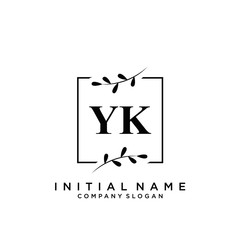 Letter YK Beauty Logo Template Vector