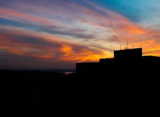 Sunset Buildings silhuette