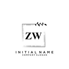 Obraz premium Letter ZW Beauty Logo Template Vector