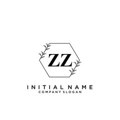 Letter ZZ Beauty Logo Template Vector