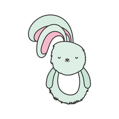 fluffy rabbit adorable toy icon