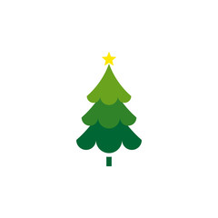 Christmas trees icon isolated on white background. Vector illustration. EPS10