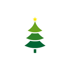 Christmas trees icon isolated on white background. Vector illustration. EPS10