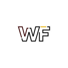 Obraz premium Letter WF logo icon design template elements