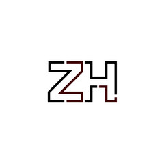 Fototapeta premium Letter ZH logo icon design template elements