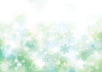 雪　光　背景　緑