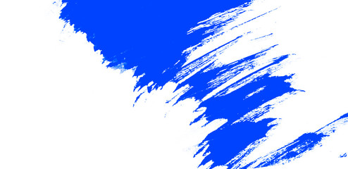 white winter and blue hand painted brush grunge background texture