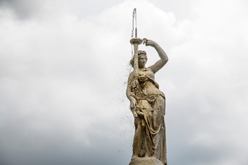 Fountain statue in Forsyth park in Savannah Georgia