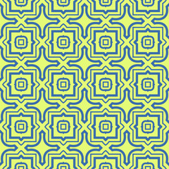 Seamless Pattern With Abstract Geometric Style. Repeating Sample Figure And Line. Vector illustration. Blue, light green color