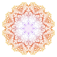 Floral mandala ornament. Vector illustration. Holiday decoration