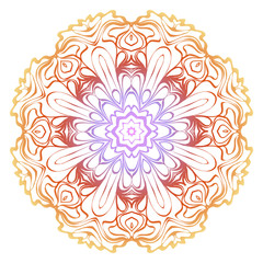 Floral mandala ornament. Vector illustration. Holiday decoration