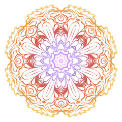Floral mandala ornament. Vector illustration. Holiday decoration