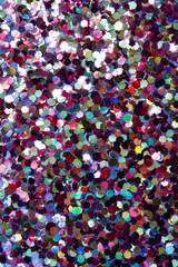 Macro abstract multi color bright confetti glitter texture background