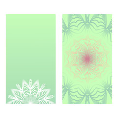 Fototapeta na wymiar Two card with spring floral ornament. Vector illustration. For invitation