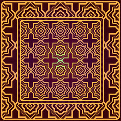 Creative patchwork geometric pattern. Vector illustration