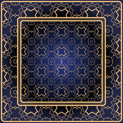 Decorative print with geometric pattern. Vector illustration