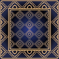 Decorative print with geometric pattern. Vector illustration