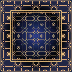 Decorative print with geometric pattern. Vector illustration