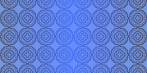 Seamless geometric pattern with decorative art-deco modern ornamnet. Vector illustration