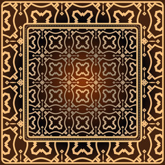 Decorative print with geometric pattern. Vector illustration