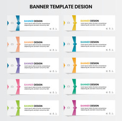 Set of modern banners background. Creative Header template - Vector.