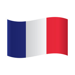 France flag, Vector illustration france waving flag flat icon.
