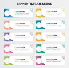 Set of modern banners background. Creative Header template - Vector.
