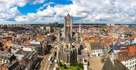 Obraz premium Panoramic view of Gent