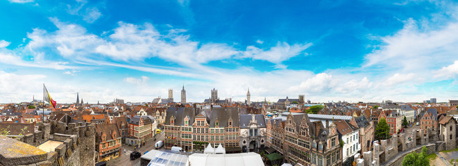 Panoramic view of Gent