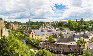 Fototapeta premium Panoramic cityscape of Luxembourg