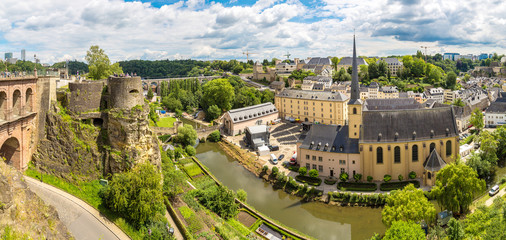Panoramic cityscape of Luxembourg