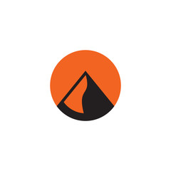 Mountain landscape icon logo design