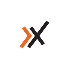 X letter initial logo design vector template