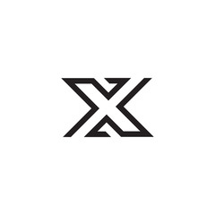 X letter initial logo design vector template