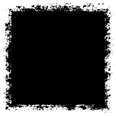 Grunge background black rectangular isolated on white background