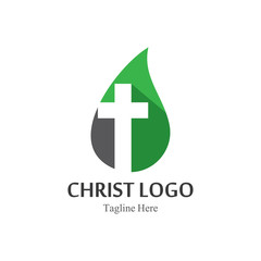 Christ logo template design vector, creative simple